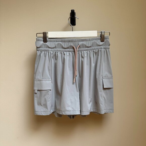 Nuuds Lightweight Stretch Cargo Shorts – Light Grey - Picture 1 of 5